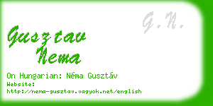 gusztav nema business card